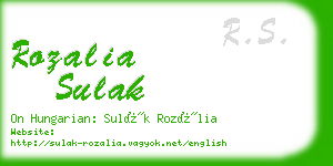 rozalia sulak business card